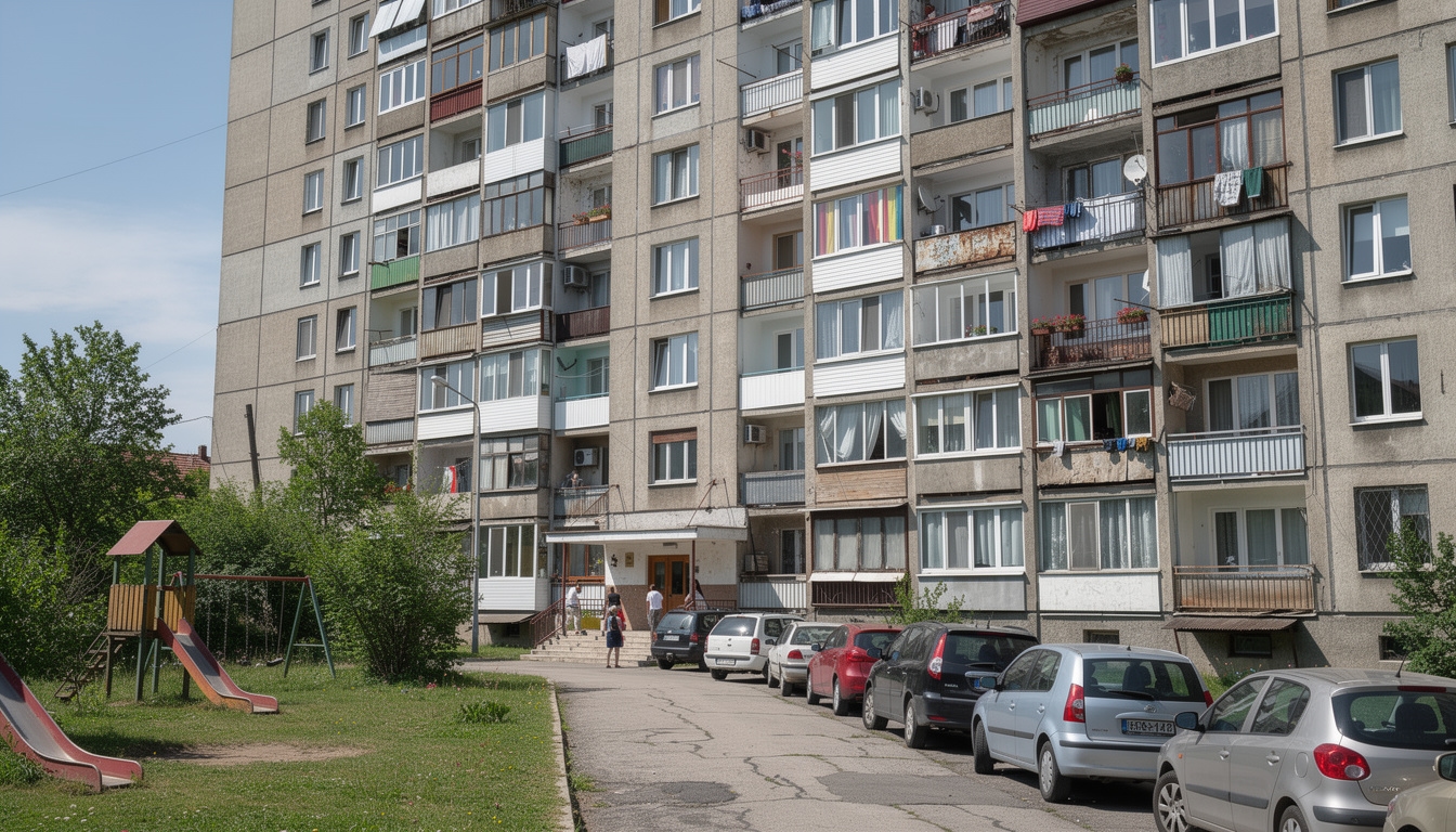 Bloc de locuințe cu teren aferent asociație de proprietari